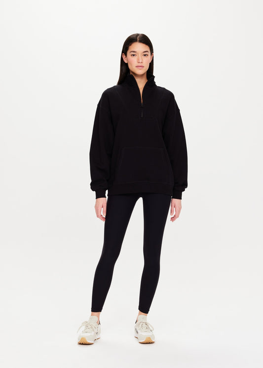 The Upside Jerome Half Zip Crew in Black