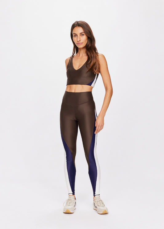 The Upside Icon 28in High Rise Pant in Chocolate