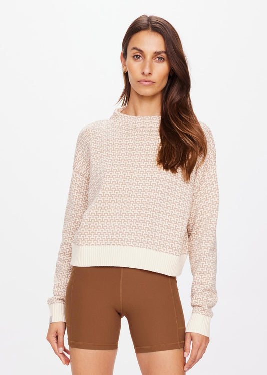 The Upside Castilla Clara Knit Crew in Creme