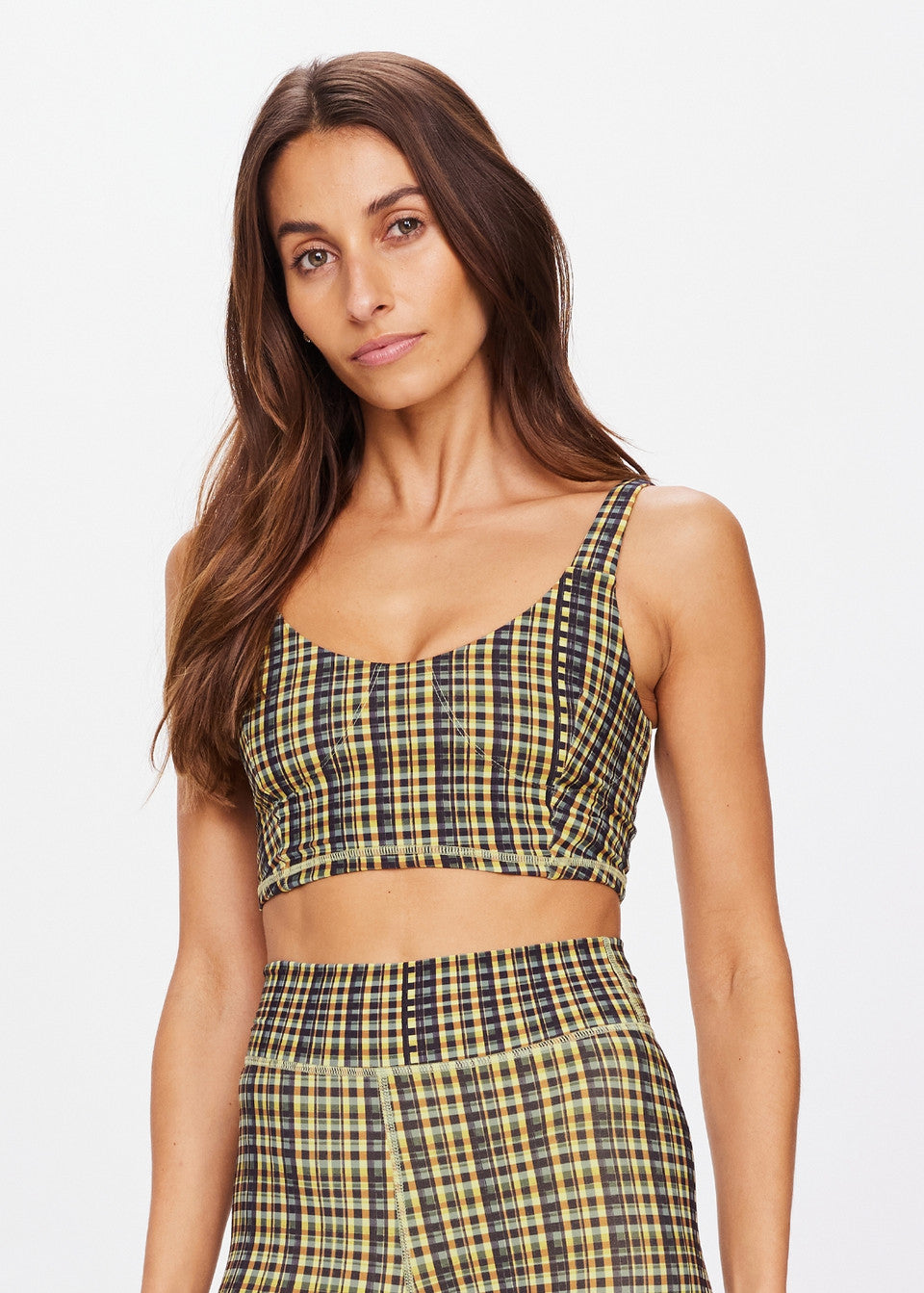 The Upside La Paz Crop Top in Check