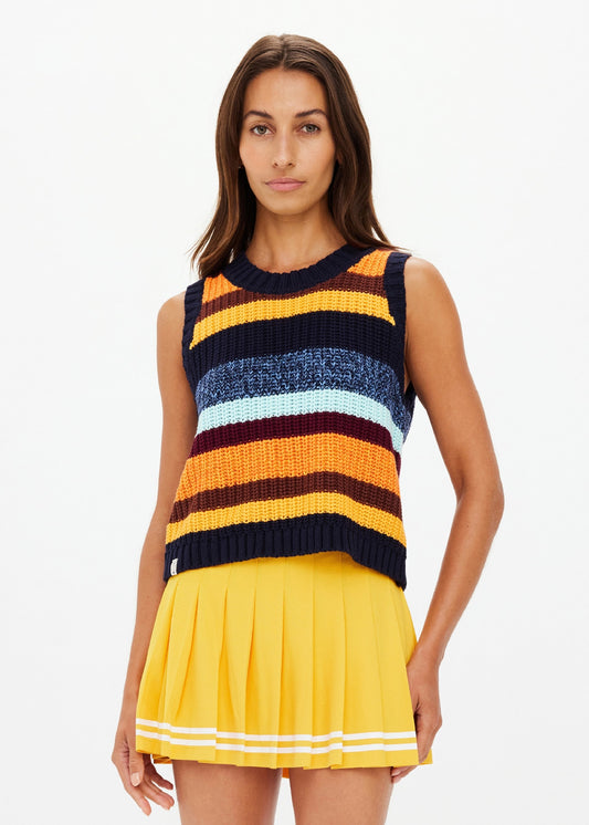 The Upside Nelson Knit Crop Vest in Stripe