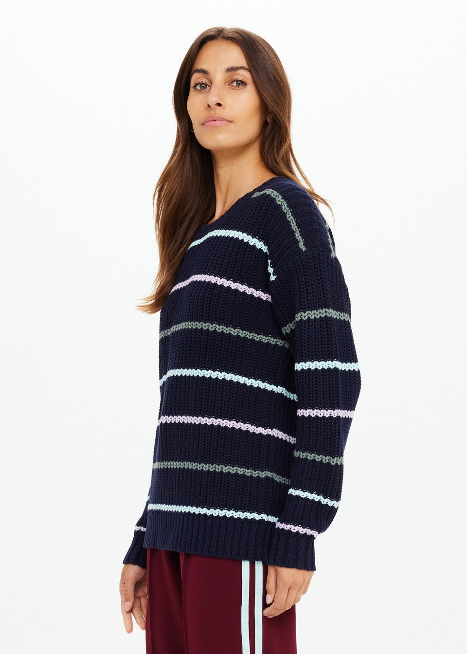 The Upside Sebastian Crew in Stripe