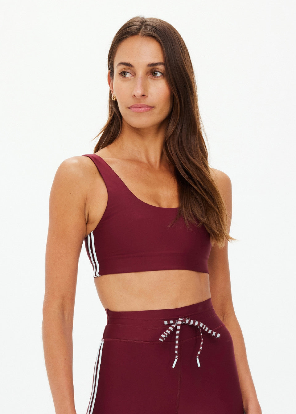 The Upside Oxford Harley Scoop Bra in Merlot
