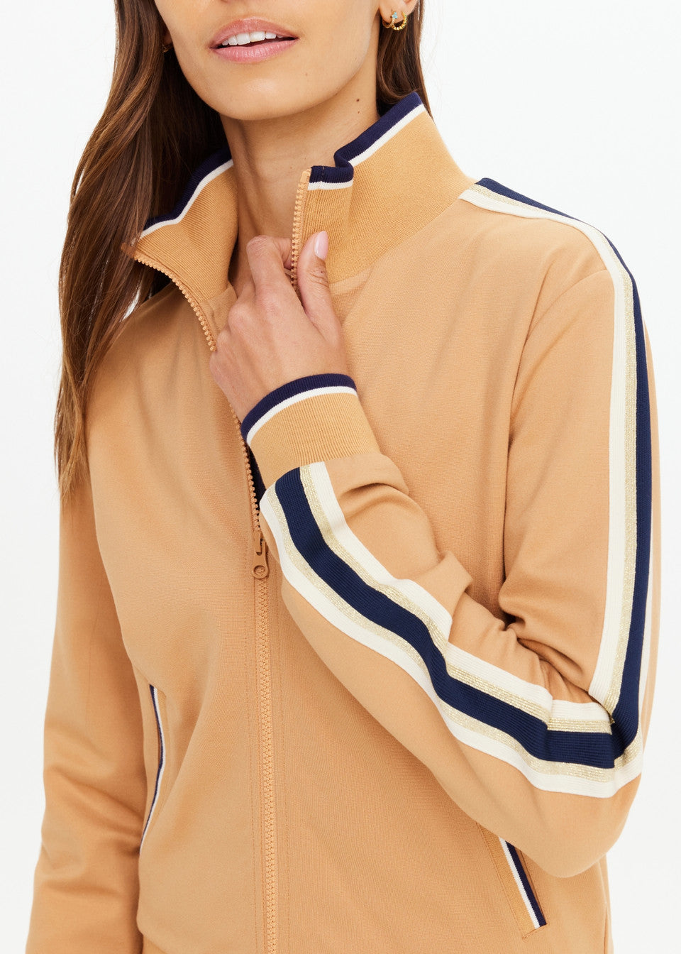 The Upside Le Sport Margot Zip Jacket in Ochre
