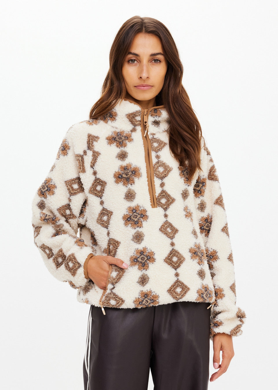The Upside Harlow Fleece Pullover in Abstract