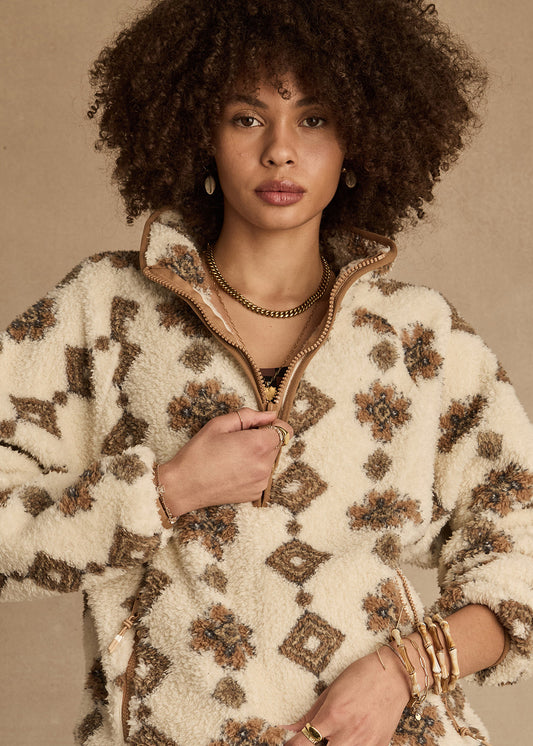 The Upside Harlow Fleece Pullover in Abstract