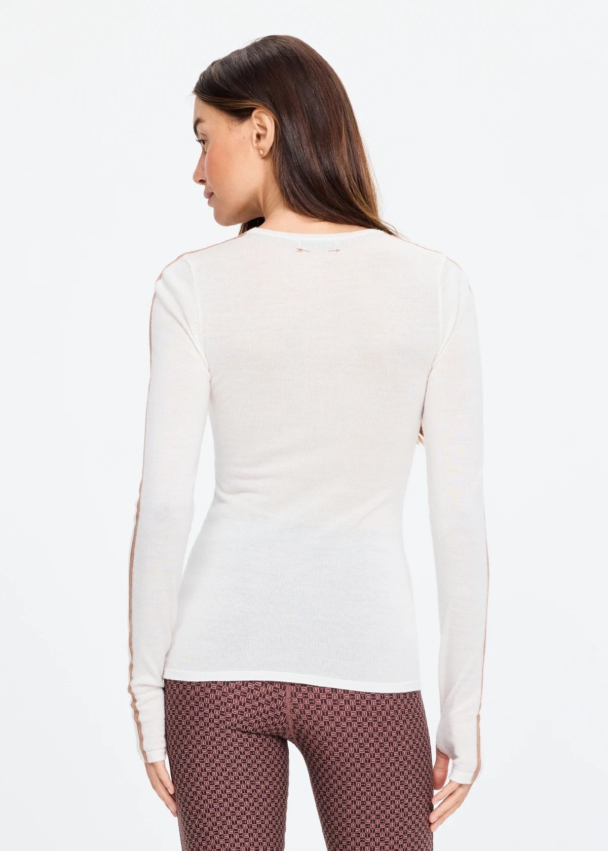 The Upside Merino Wool Long Sleeve Top in Cream