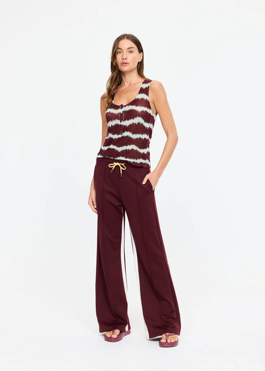 The Upside Marnie Panelled Wide Leg Pant in Bordeaux