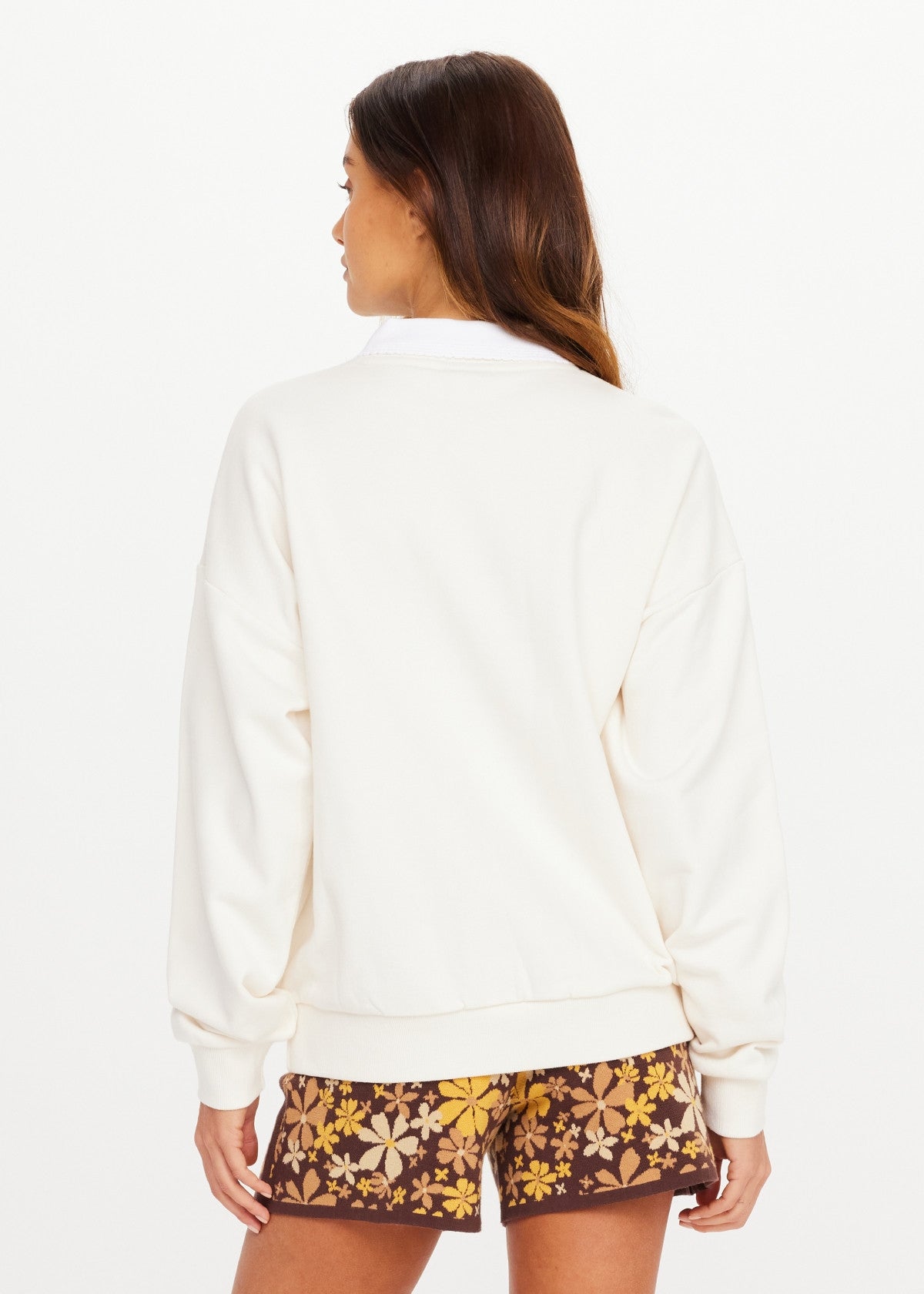 The Upside Pascal Collared Crew in Cream
