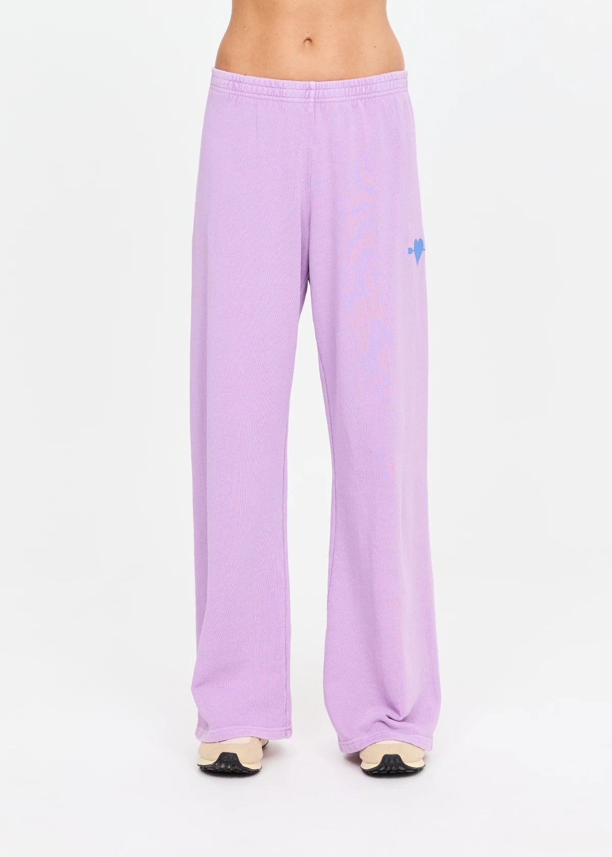 The Upside Soul Cal Wide Leg Track Pant in Violet