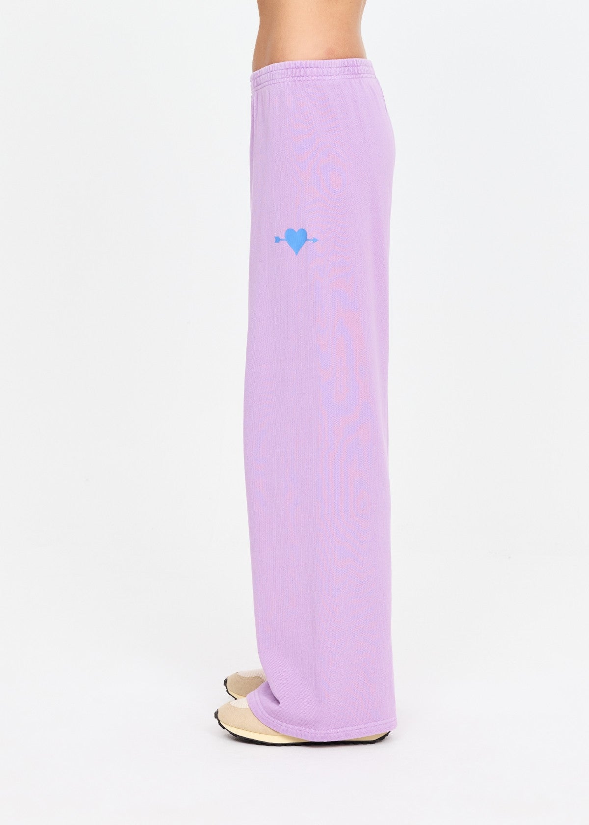 The Upside Soul Cal Wide Leg Track Pant in Violet