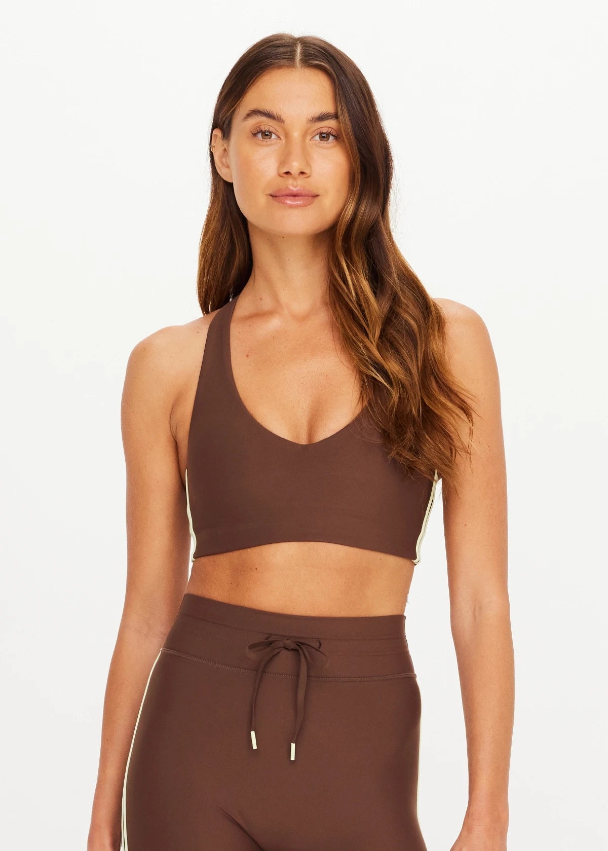 The Upside Daytona Jetta Racerback Bra in Chocolate