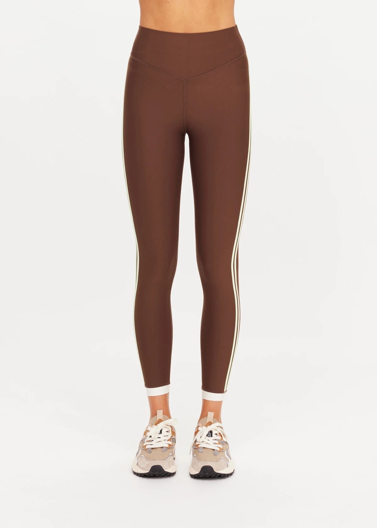 The Upside Daytona 25in High Midi Pant in Chocolate
