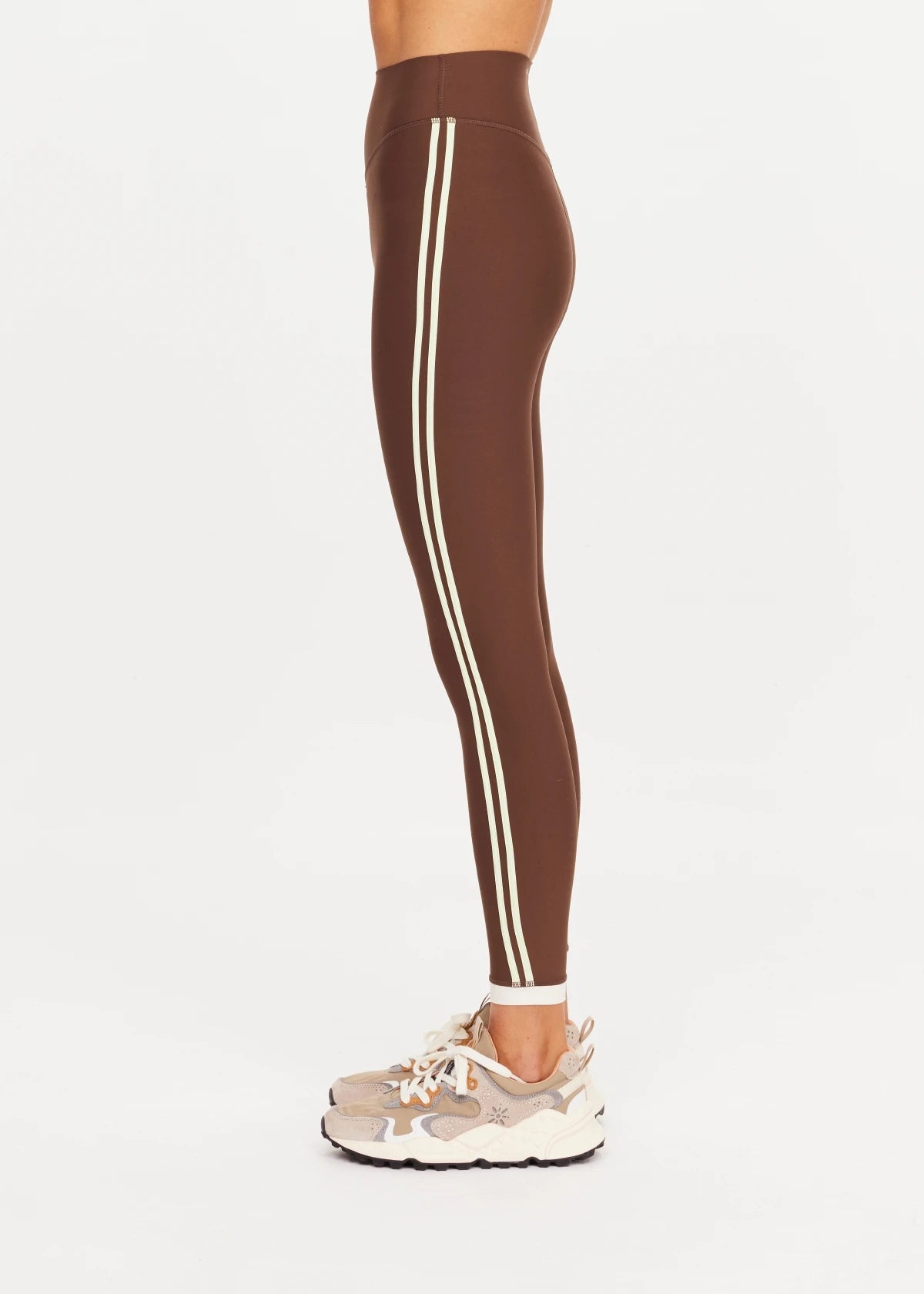 The Upside Daytona 25in High Midi Pant in Chocolate