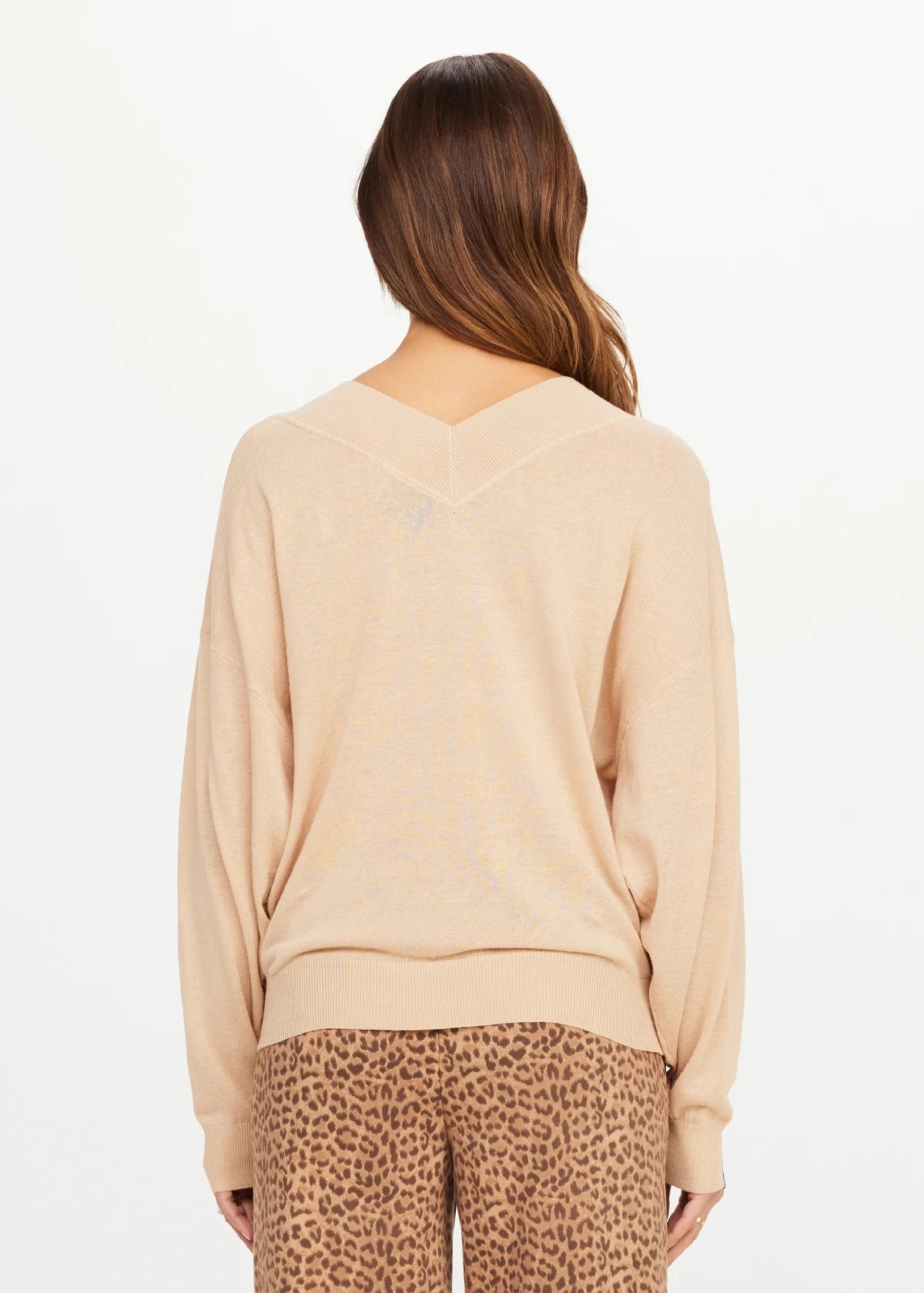 The Upside Bonita V Neck Knit in Sand