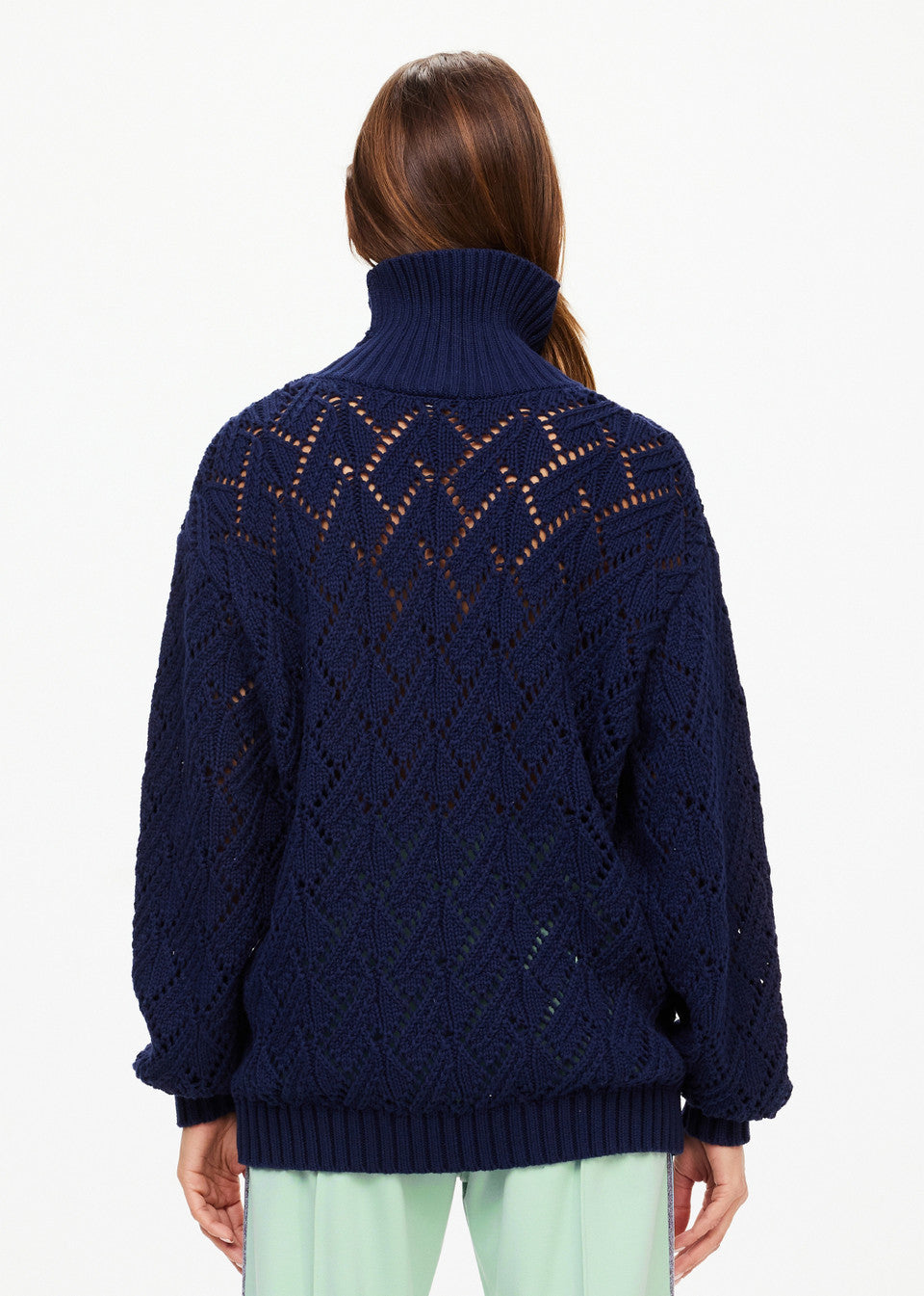 The Upside Clementine Knit Crew in Navy