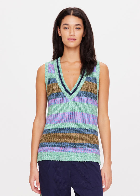 The Upside Nikko Knit Vest in Stripe