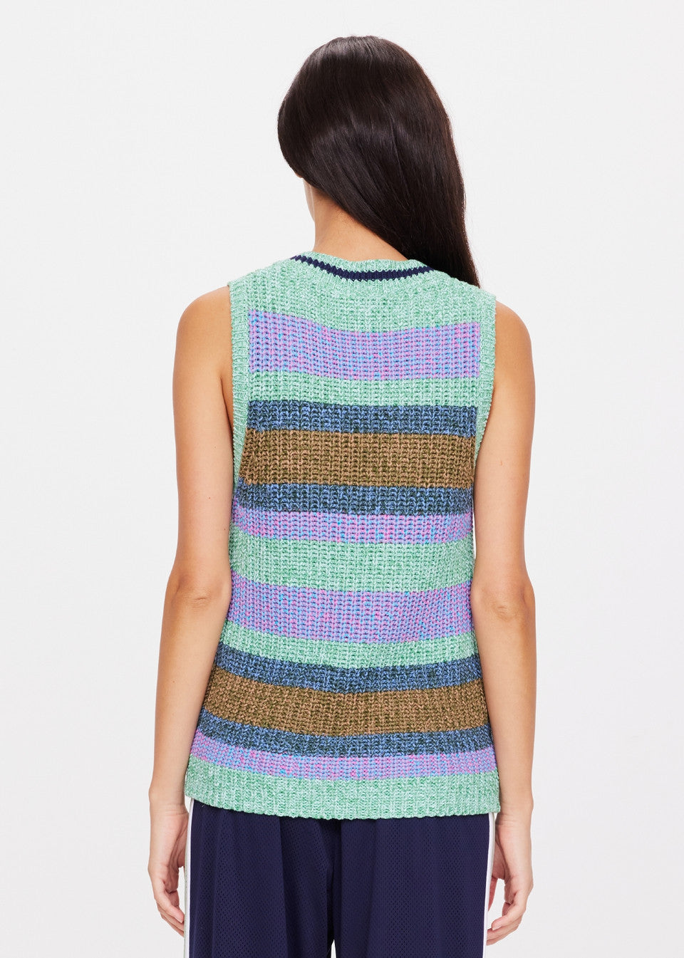 The Upside Nikko Knit Vest in Stripe