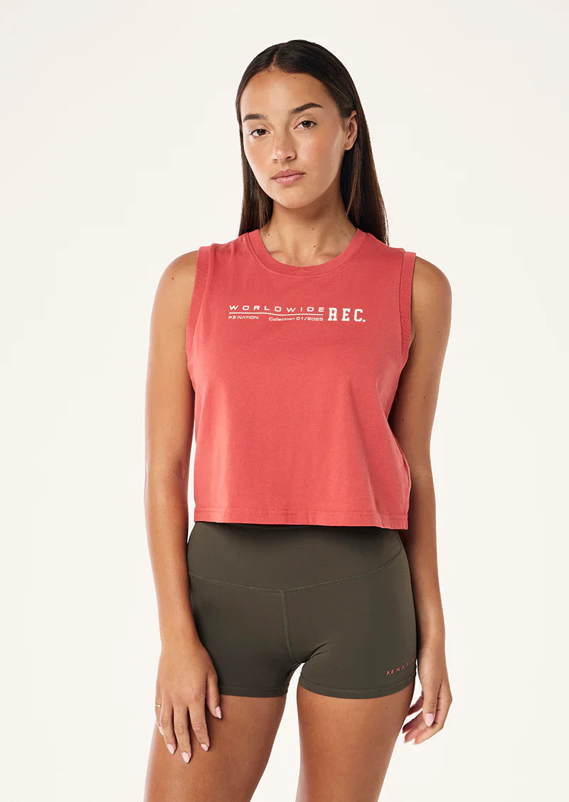 P.E Nation Worldwide Tank in Washed Brick