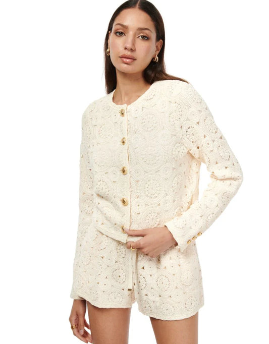 CAMI NYC Ligia Crochet Cardigan
