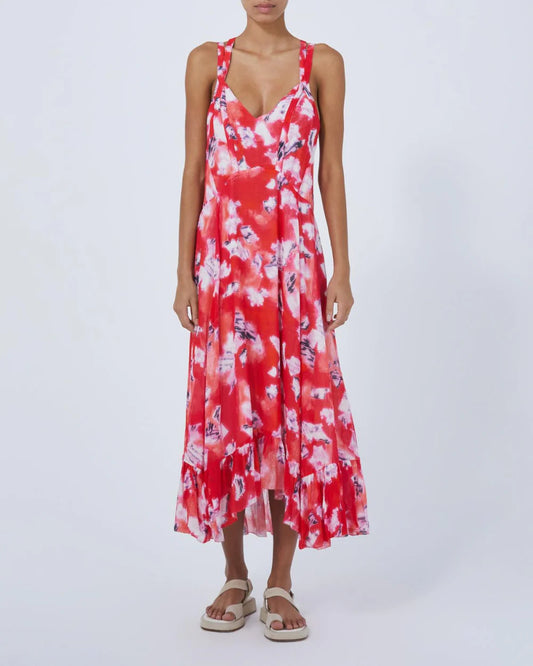 Iro Andou Mixed Red Dress