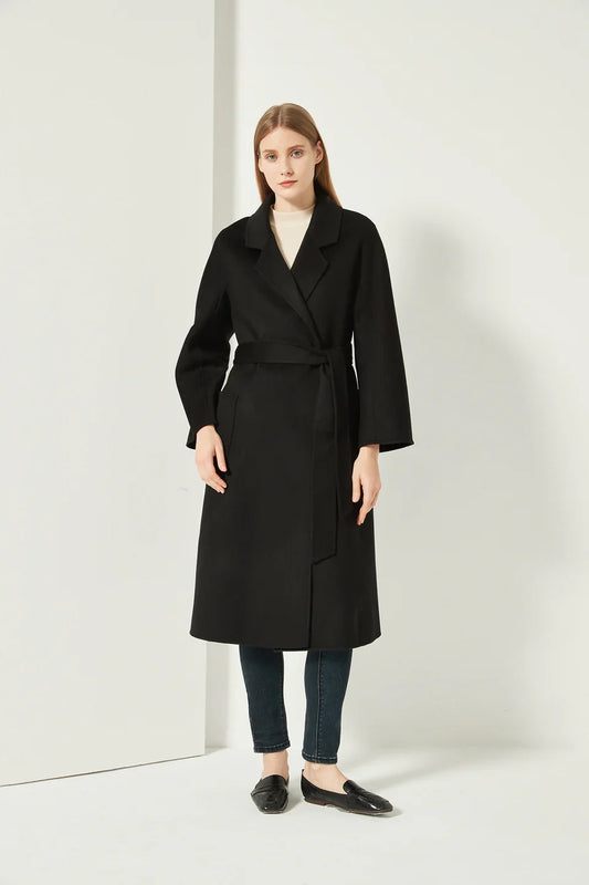 Pissenlit The Classic Wrap Coat in Black