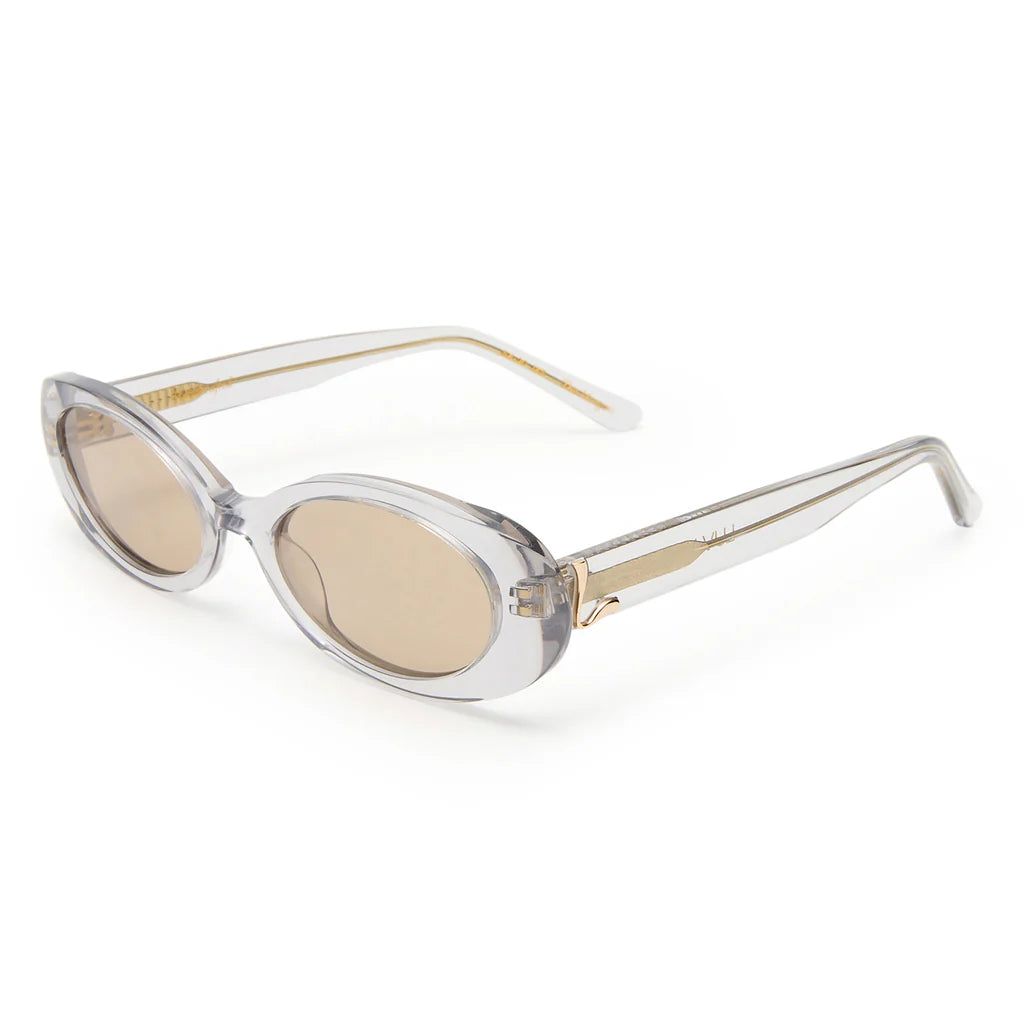 Luv Lou The Morgan Sunglasses in Crystal Mauve