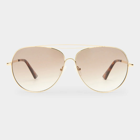Le Specs Abracadabra Sunglasses in Bright Gold