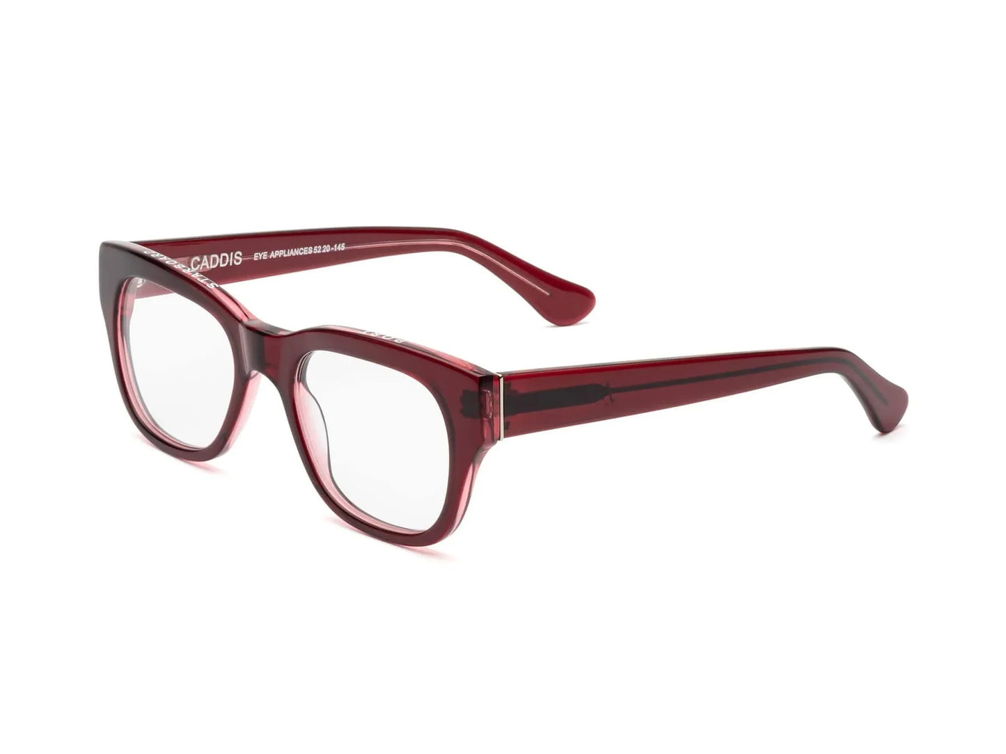 Caddis Miklos Reading Glasses in Polished Boxwine