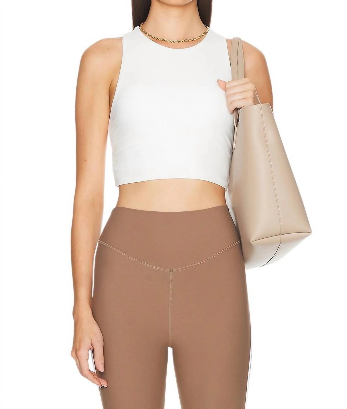 The Upside Jacinta Crop Tank Top in White