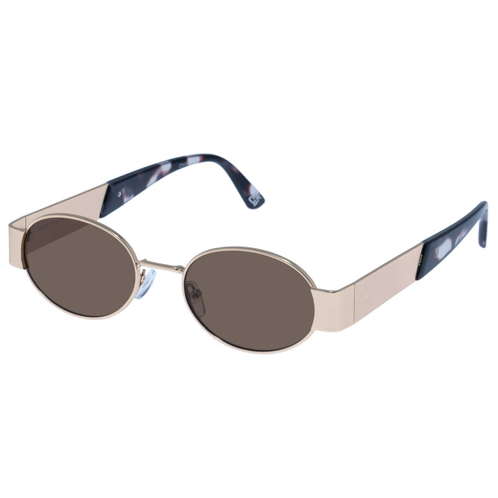 Aire Mars Sunglasses in Satin Gold/Charcoal Tort