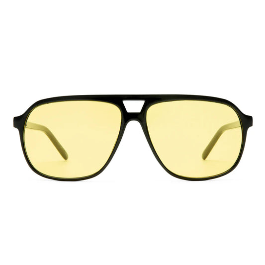 Aire Monoceros Sunglasses in Black with Yellow Tint