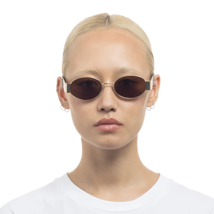 Aire Mars Sunglasses in Satin Gold/Charcoal Tort