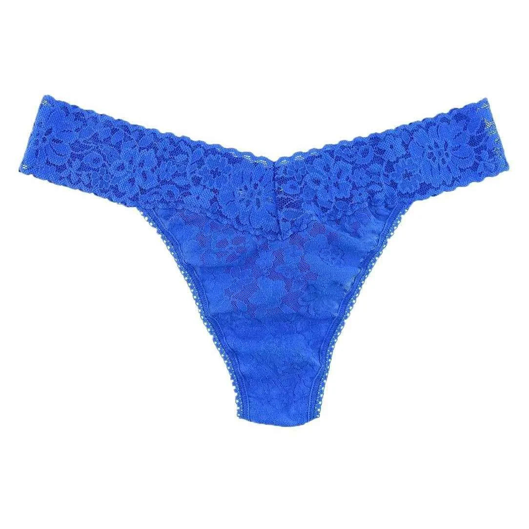 Hanky Panky Plus Original Rise Thong in Bold Blue
