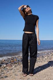 Sold Out NYC The Easy Drawstring Pant in Black