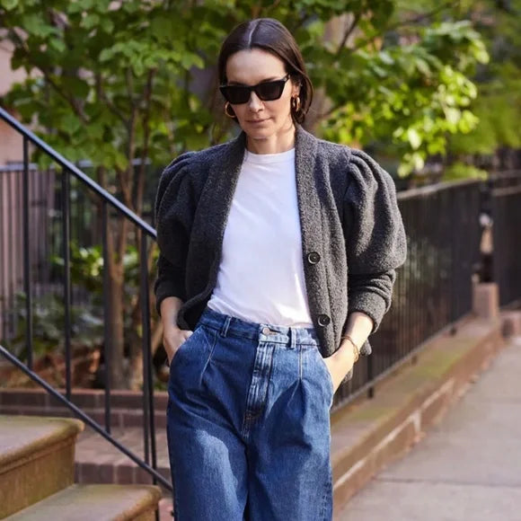 Sold Out NYC The Yay to Bouclé Jacket in Charcoal