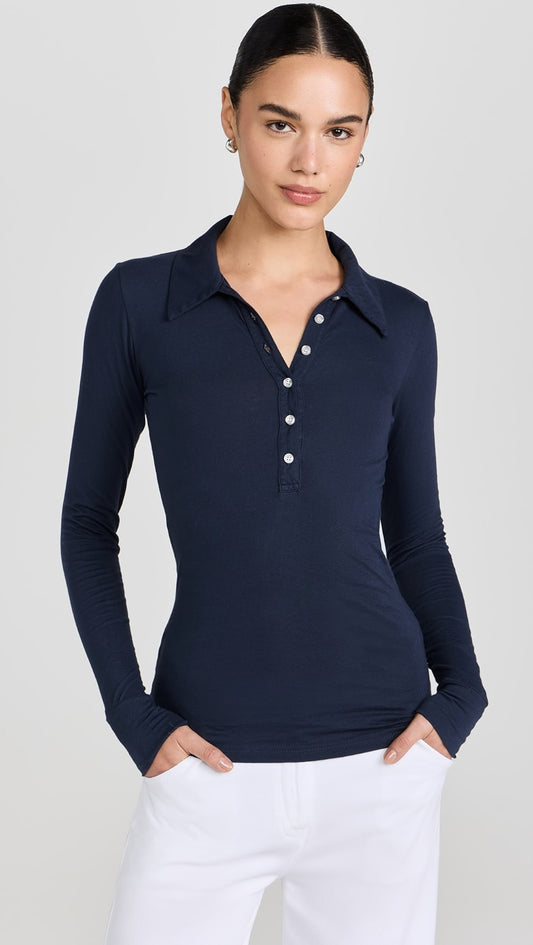 NSF Rory Long Sleeve Fitted Polo