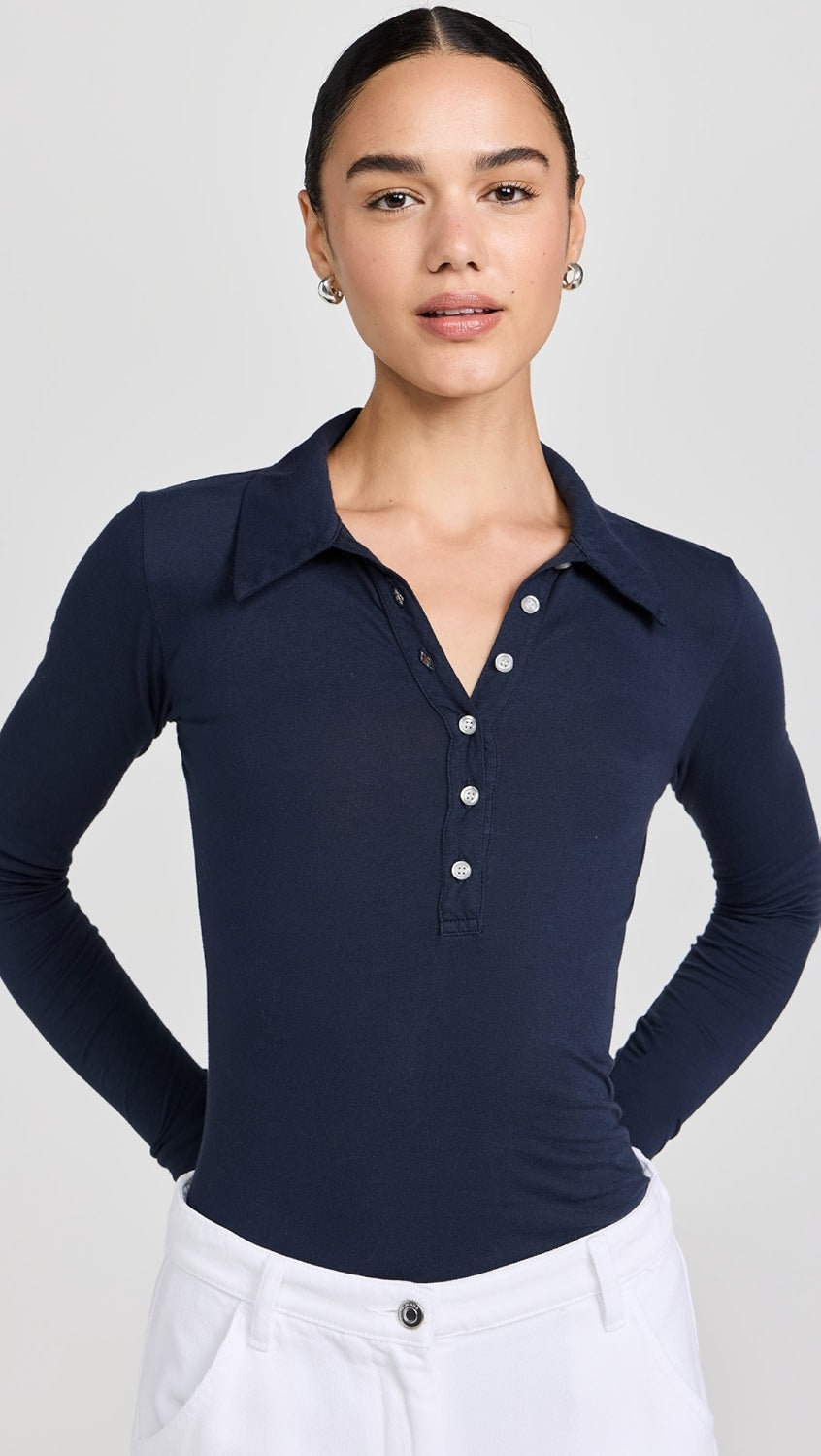 NSF Rory Long Sleeve Fitted Polo