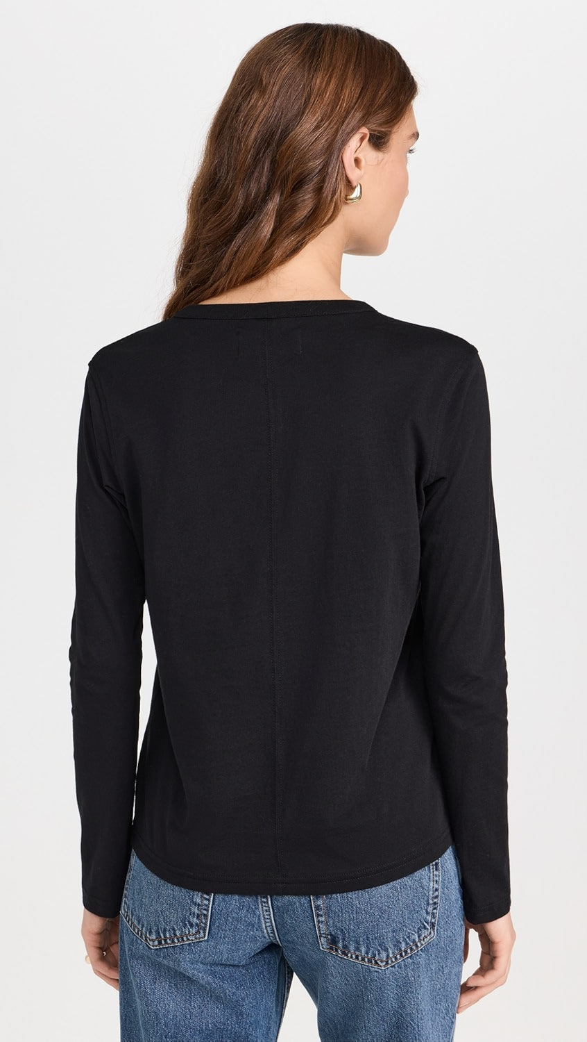 Sold Out NYC The Long Sleeve Perfect Tee in Black
