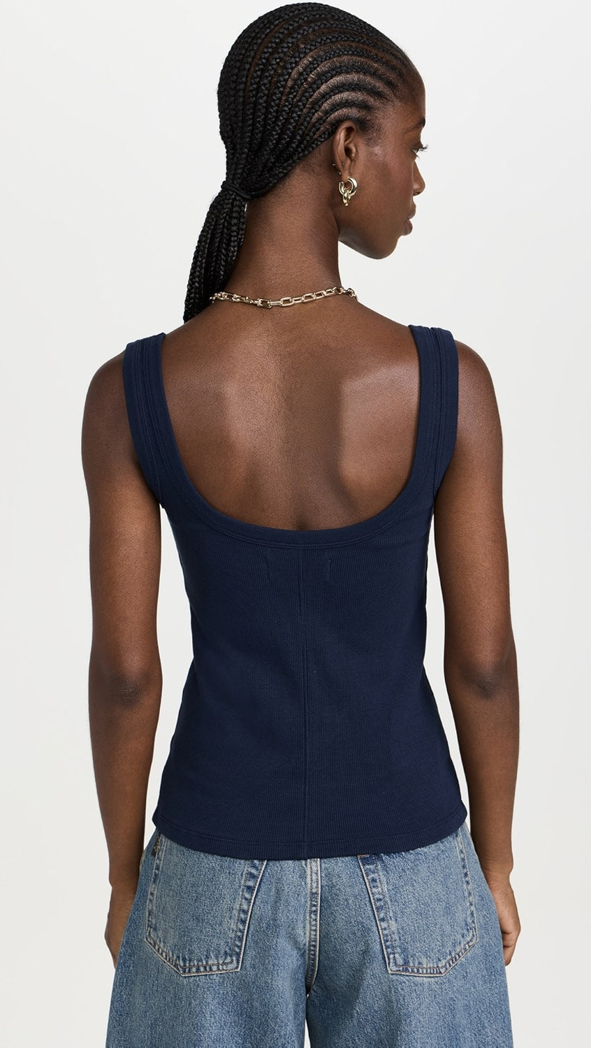 Sold Out NYC The Scoop It Up Tank in Navy