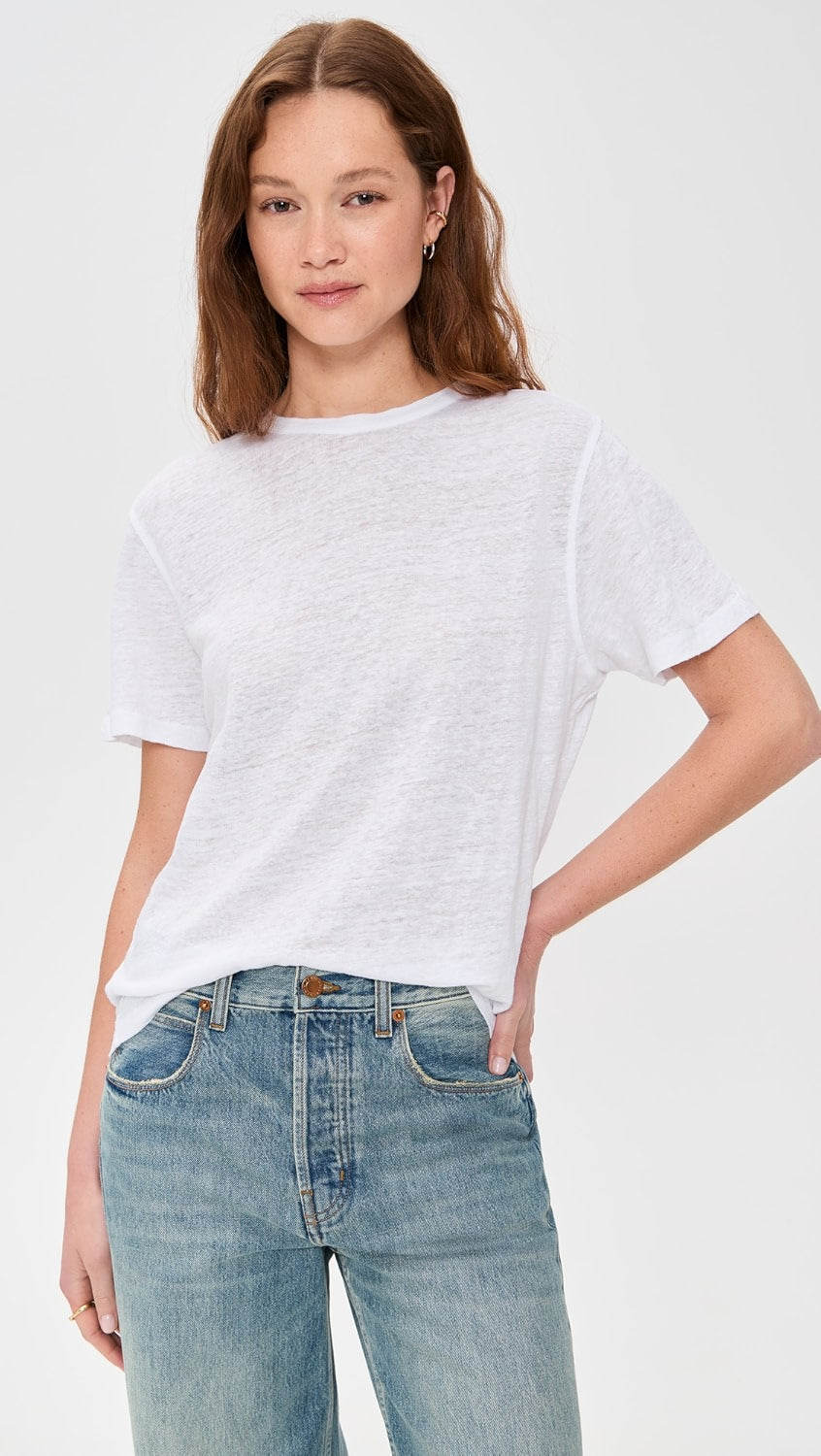 Sold Out NYC The Linen Perfect Tee in White