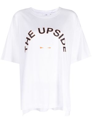 The Upside Laura Orange/Black Logo Tee